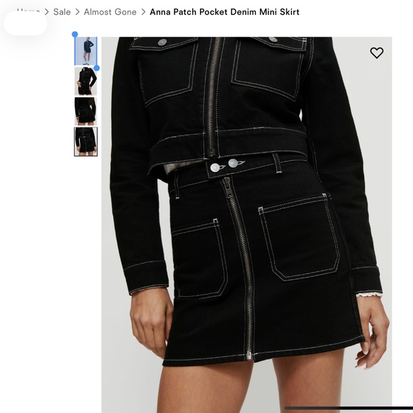 Reformation Anna Denim Patch Pocket Mini
